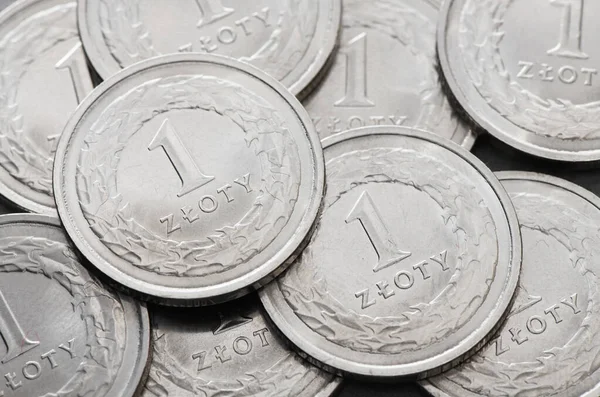 Muntstuk Zloty Valuta Polen — Stockfoto