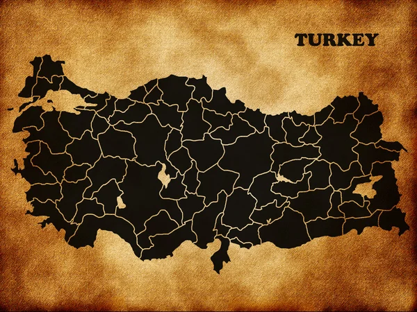 Turquía Mapa del país —  Fotos de Stock