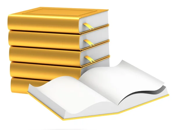 Oro pila di libri — Foto Stock