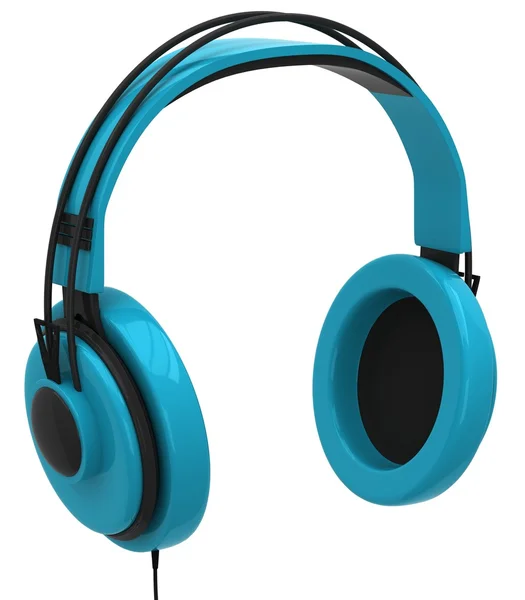 Niebieski słuchawki — Zdjęcie stockowe