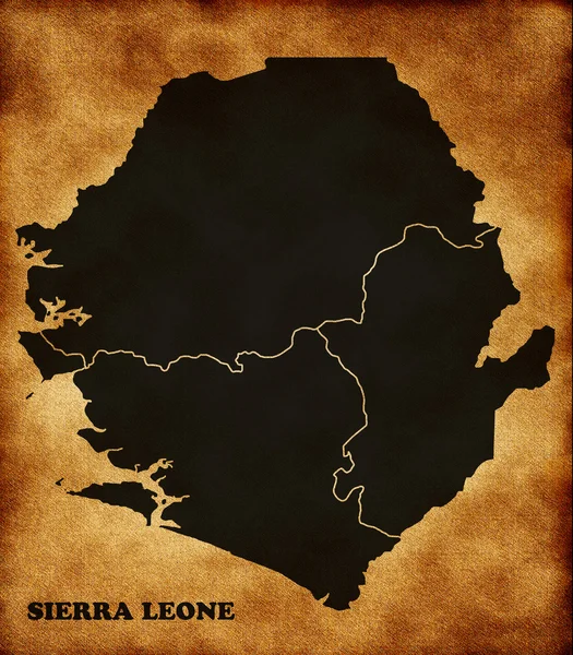 Χάρτης της Σιέρα Λεόνε — Φωτογραφία Αρχείου