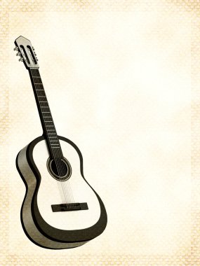 achtergrond met een gitaar