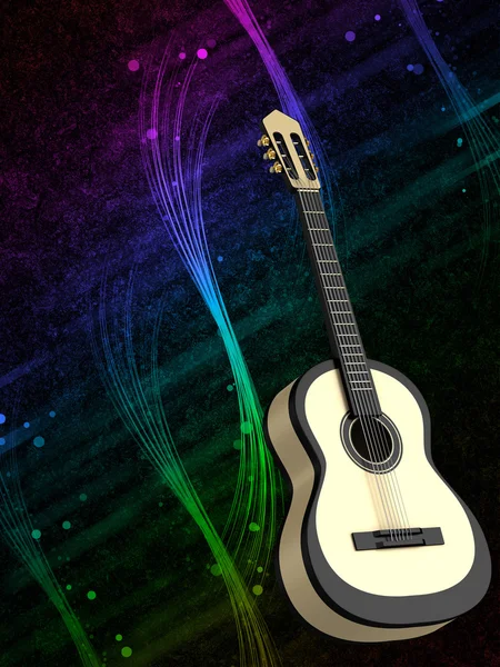 Hintergrund mit einer Gitarre — Stockfoto