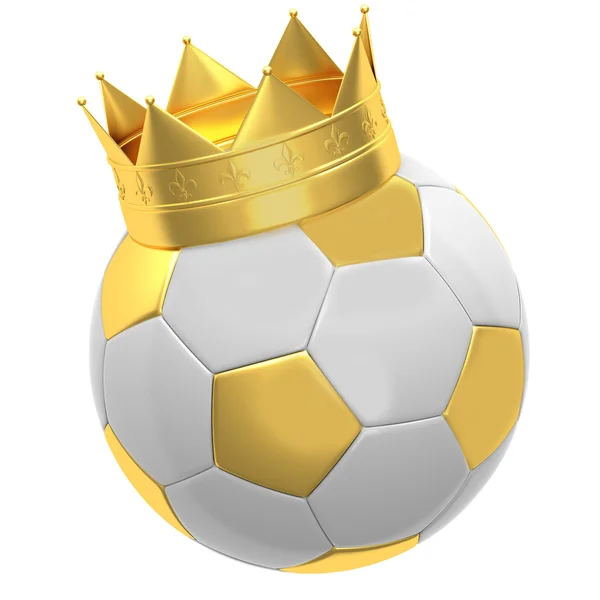 Voetbal met kroon — Stockfoto