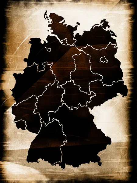 Kaart van Duitsland — Stockfoto
