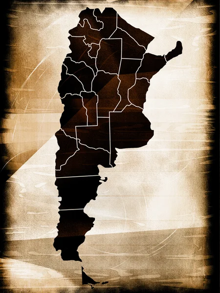 Mapa da Argentina — Fotografia de Stock