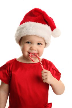 Bebek şekeri ile santa şapka