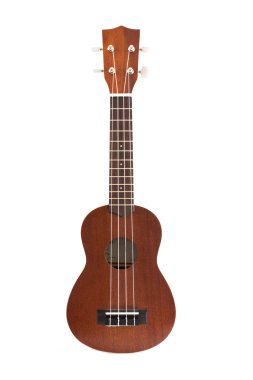 ukulele üzerinde beyaz izole