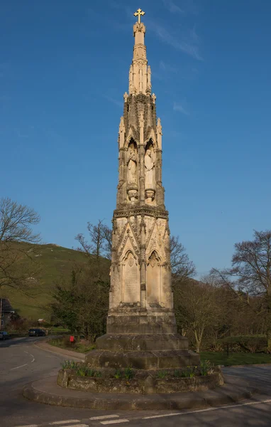 The cross at Ilam, peak didtrict national park — Stock Photo, Image