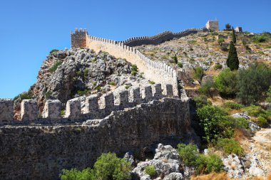 tarihi savunma eski duvar şehir Alanya, Türkiye