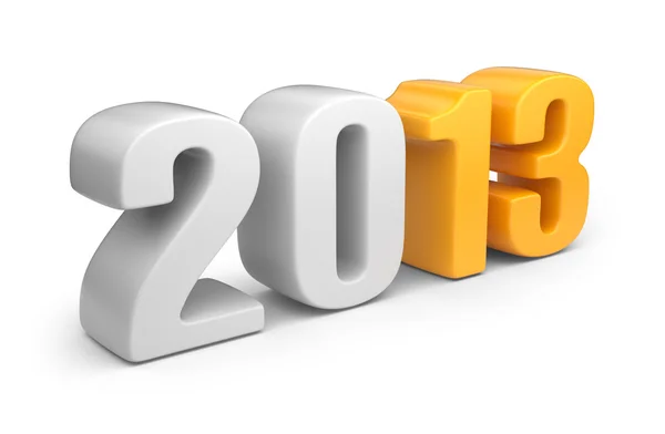 Feliz año nuevo 2013. Calendario 3D aislado en blanco — Foto de Stock