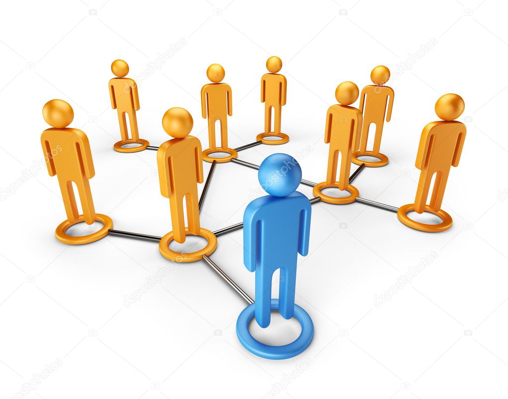 Social network community. Global communication concept 3D, isola