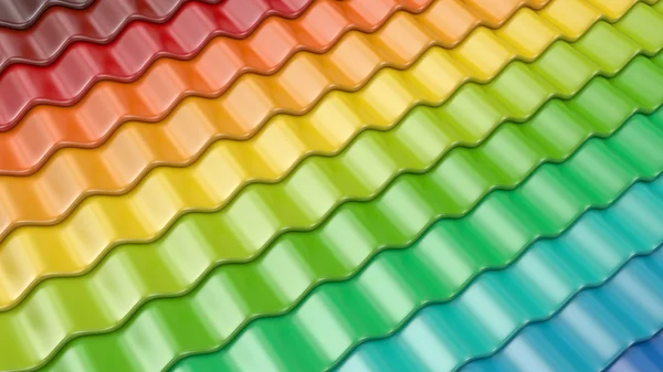 Colorful pattern of roof tile 3D. Architecture detail — Stock Photo, Image