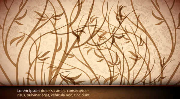 Carte florale élégante - Texture vectorielle damassée sans couture — Image vectorielle