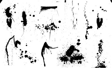 vektör mürekkep damlaları ayarla / splash boya