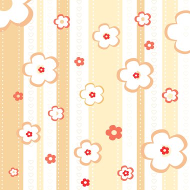 Soyut, dikişsiz çiçek deseni