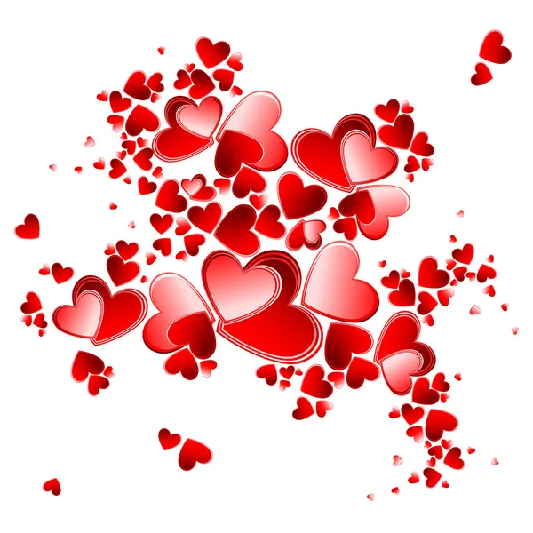 Valentine heart petals blooming — Stock Vector