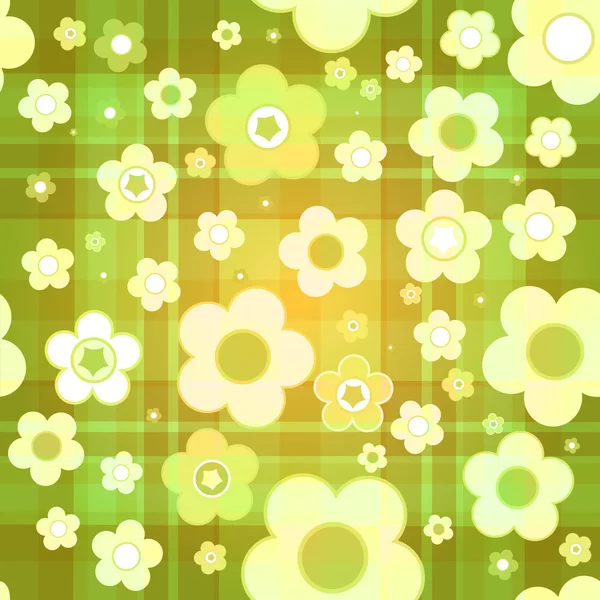 Seamless tile-able flower background — Stock Vector