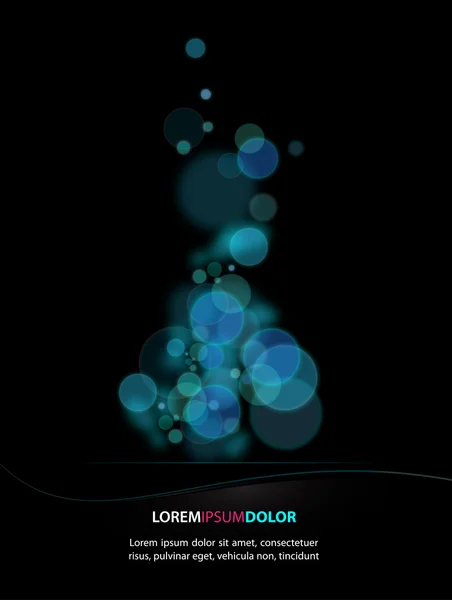 Transparent Lights on Colorful Waves — Stock Vector