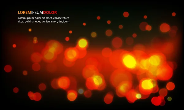 Abstract red lights - vector achtergrond — Stockvector