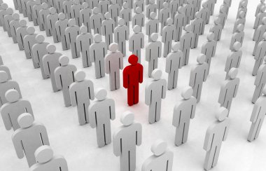 Kalabalıktan özel dikkat çekiyor.