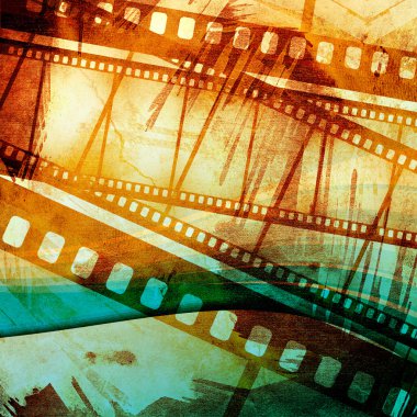 Vintage grunge doku film şeridi