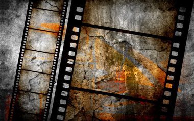 film şeritleri ile Retro grunge arka plan