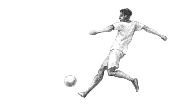 Skizze-Fußballspieler — Stockfoto #31255747
