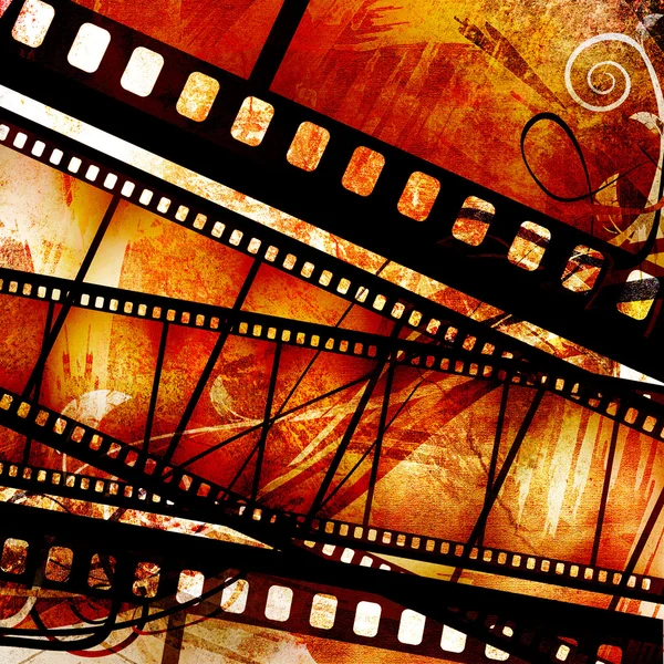 Vintage grunge texture with films strip — Stock Photo, Image