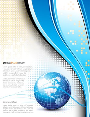 vektör tasarım şablonu ile dünya Küre