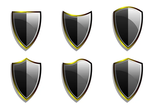 Set of Vector Armor Shields — Stock Vector