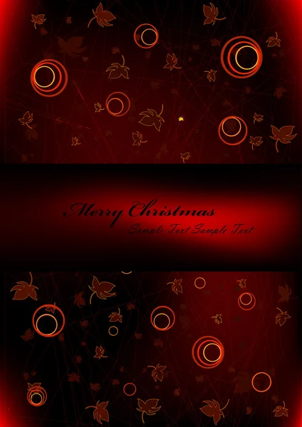 ベクトルのクリスマス カード - 光沢のある黄金の装飾 — ストックベクタ