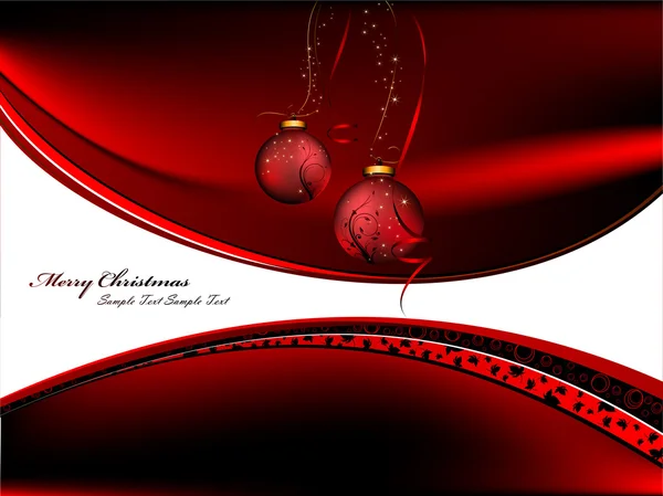 Carte de Noël vectorielle - Décoration dorée brillante — Image vectorielle