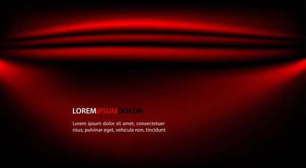 Ondes de satin rouge brillant — Image vectorielle