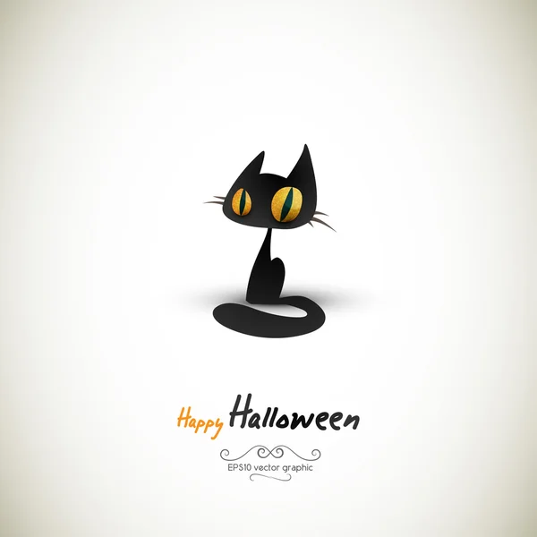 Gato Halloween — Vector de stock