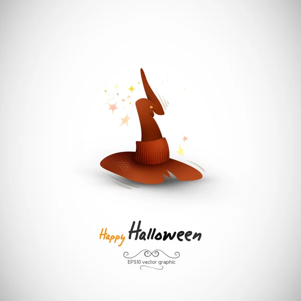 Chapeau de sorcière d'Halloween mystérieux — Image vectorielle