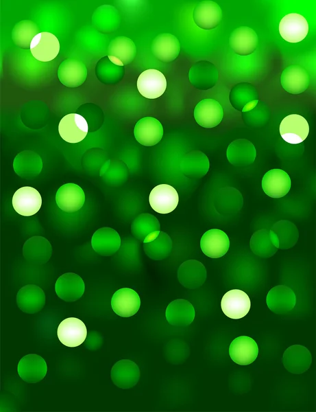 Green Lights, Colorful Vector Background — Stock Vector