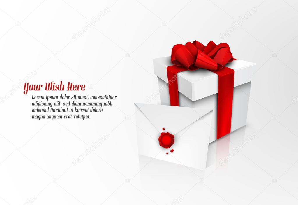 Merry christmas envelope with wax seal sealing Vector Image