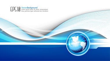 temiz fütüristik vektör tasarım şablonu ile dünya Küre