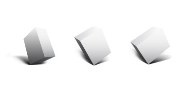 boş vector 3B beyaz kutular