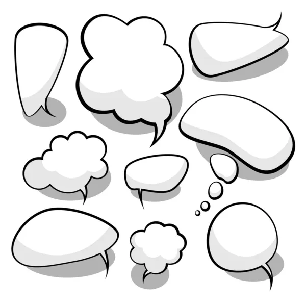 Speech And Thought Bubbles — Stock Vector