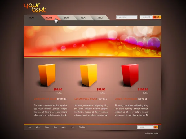 Design de web site moderno —  Vetores de Stock