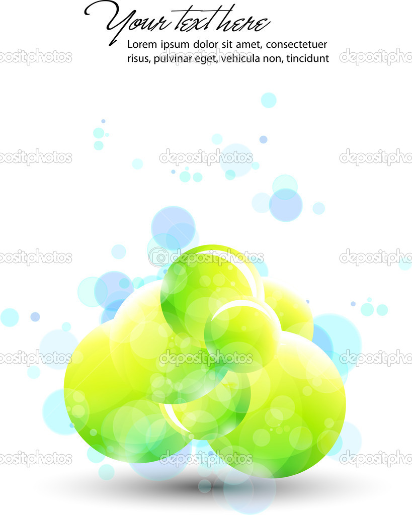 Colorful Transparent Spheres, Orbs - Abstract Vector Background Design