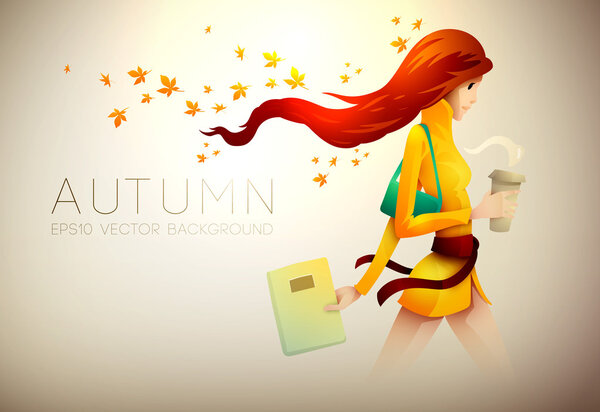 Young Woman With Her Coffee To Go