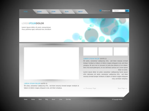 Moderne, saubere Webseiten-Design-Vektorvorlage mit Bannerdesign — Stockvektor