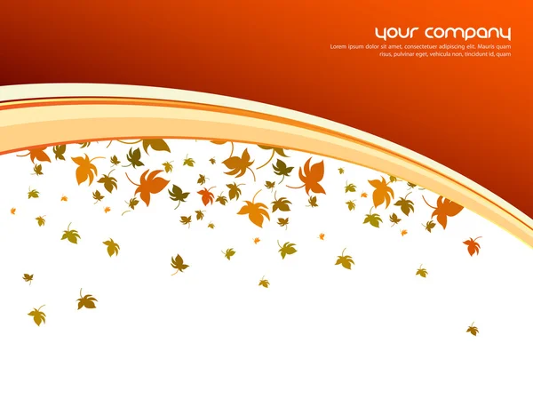 Autumn Background with Fallen Leaves — Stock Vector