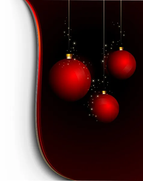 Deep Red Christmas Greeting — Stock Vector
