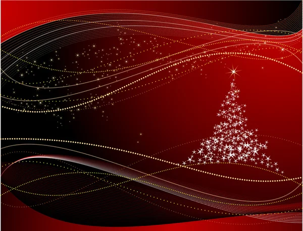 Tmavě červená vánoční pozdrav — Stockový vektor