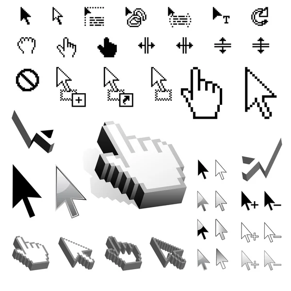 Largest Set of Vector Cursor Icons — Stock Vector