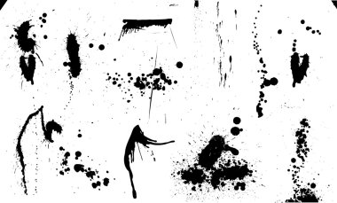 orijinal vektör mürekkep damlaları kümesi